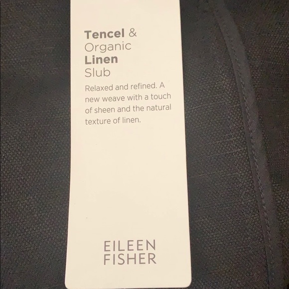 Eileen Fisher Tencel and Linen Black Jacket - Picture 6 of 6